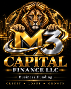 M3 Capital Finance LLC official lion and M3 logo